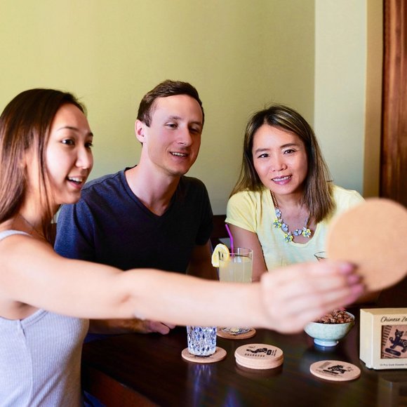 😍12 PC CHINESE ZODIAC CORK DRINK COASTER SET| BIRTHDAY HOUSUEWARMING GIFT NWT😘 - Picture 6 of 8